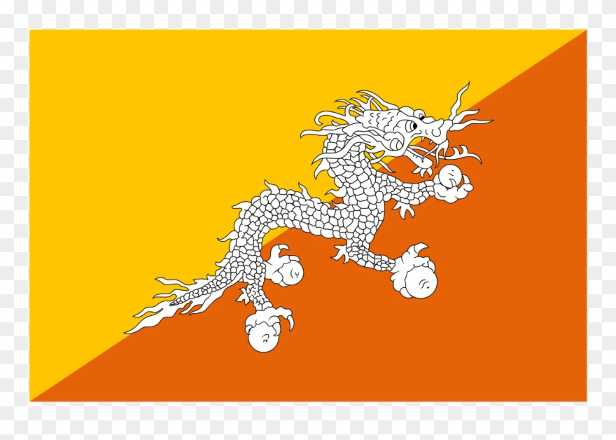 Bhutan Flag Hd Wallpaper Clipart