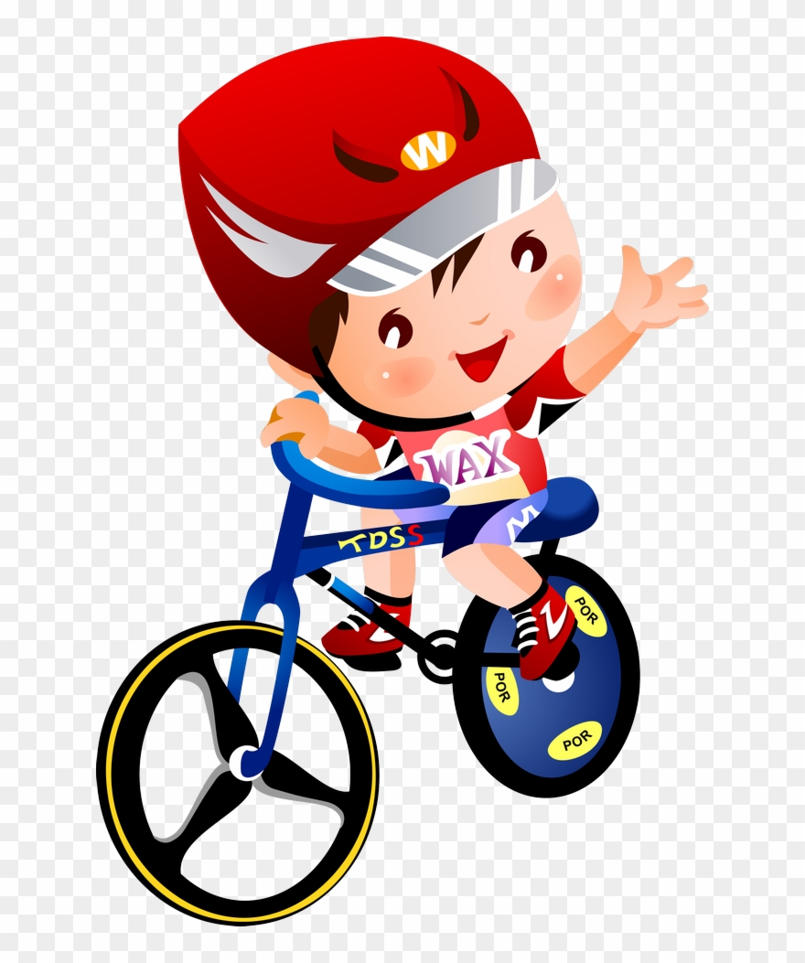 Sports Teaching Kids, Fun Stuff, Kids Sports, Clip - Bike Racing Cartoon Funny - Png Download