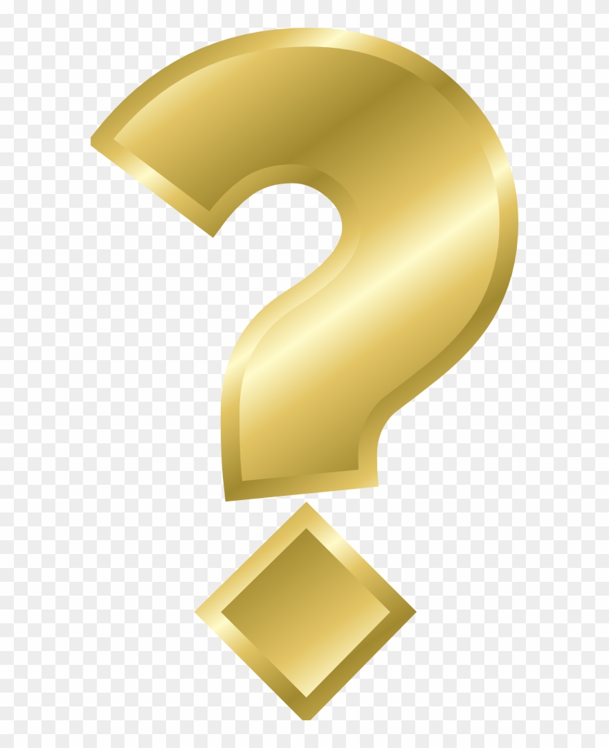 Effect Letters Alphabet Gold - Golden Question Mark Png Clipart