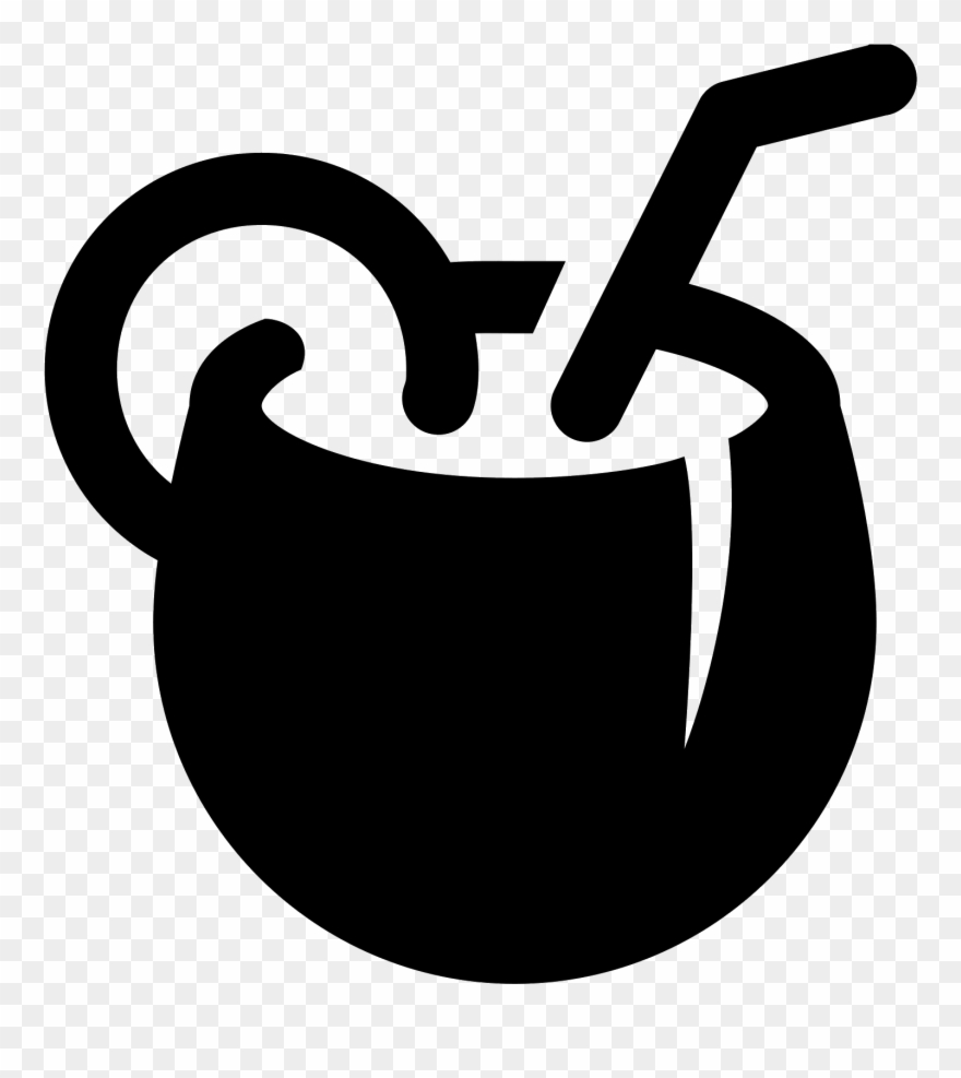 Coconut Cocktail Icon Free - Cocktail Clipart