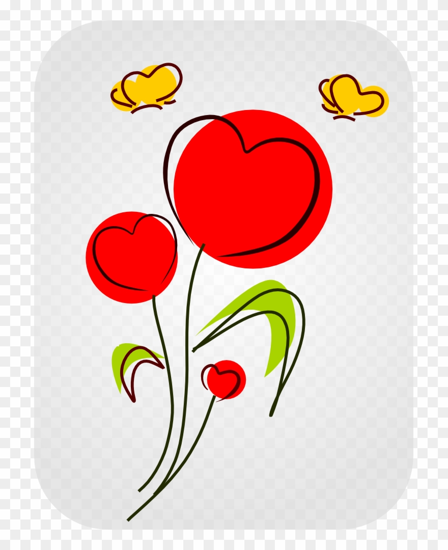 Valentines Flower Clip Art - Png Download