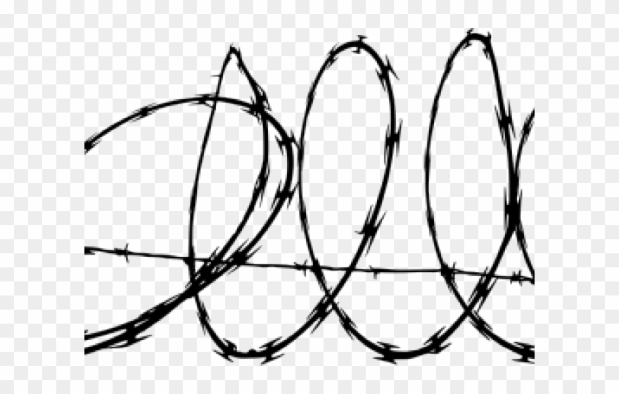 Barb Wire Clipart Military Border - Barbed Wire Clipart - Png Download