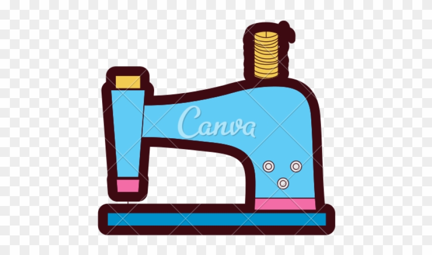 Sewing Machine Clipart Old Fashioned - Stock Illustration - Png Download