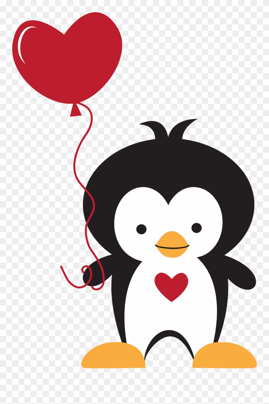 Photo By @daniellemoraesfalcao - Casal De Pinguim Com Balões Png Clipart