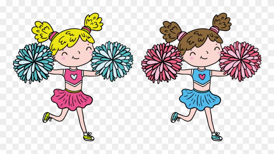 Picture Stock Cartoon Cheerleader Illustration Hand - Cartoon Cheerleader Png Clipart