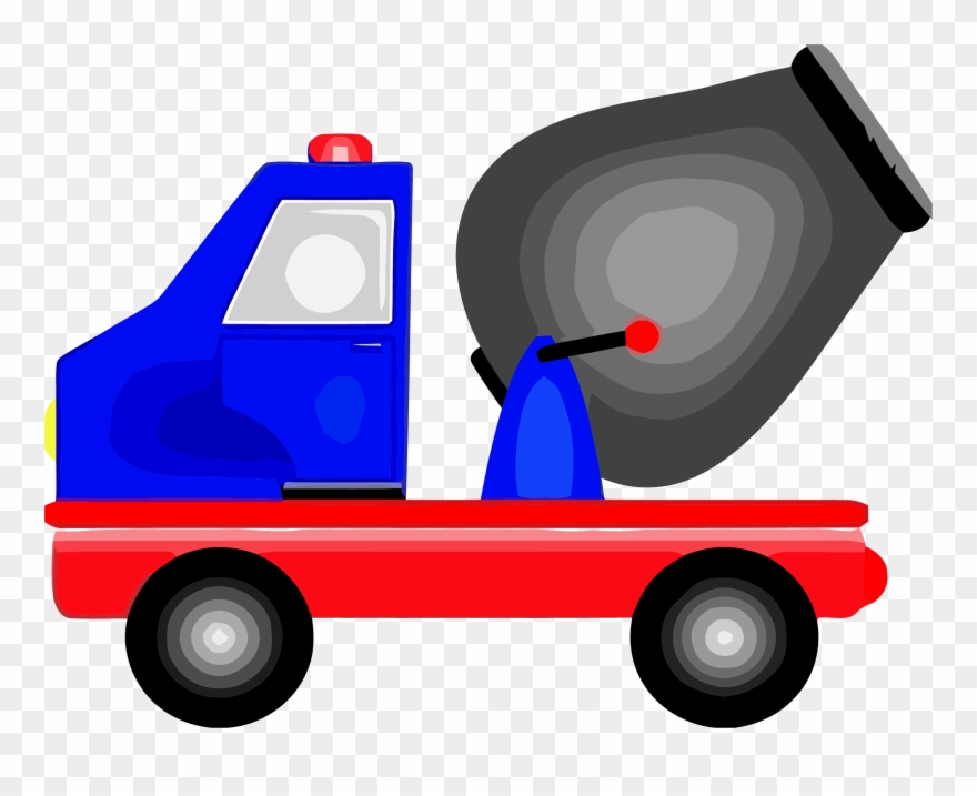 Clip Art Library Stock Backhoe Clipart Construction - Cartoon Toy Truck - Png Download