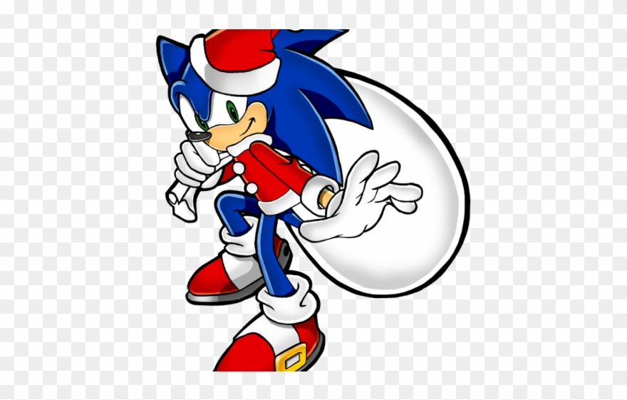 Hedgehog Clipart Holiday - Sonic The Hedgehog Santa - Png Download