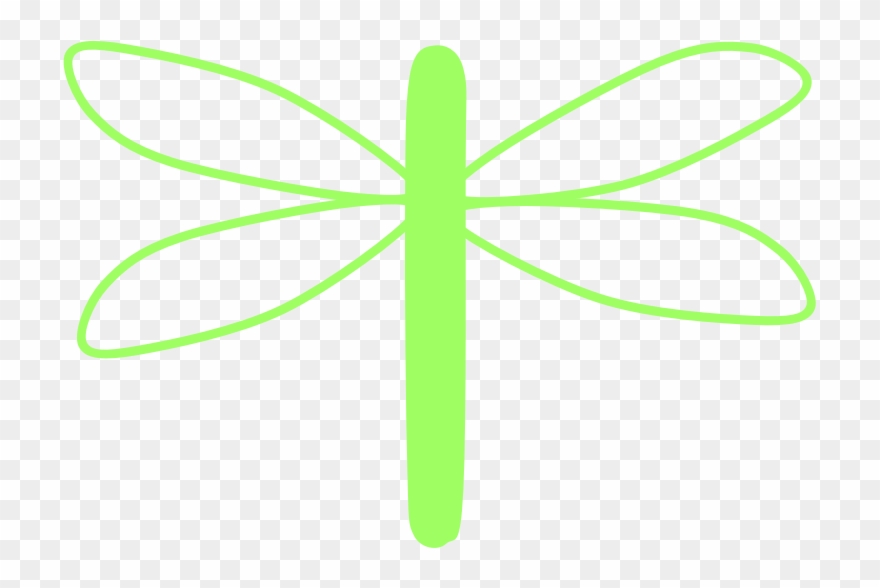 Green Dragonfly Clipart - Png Download