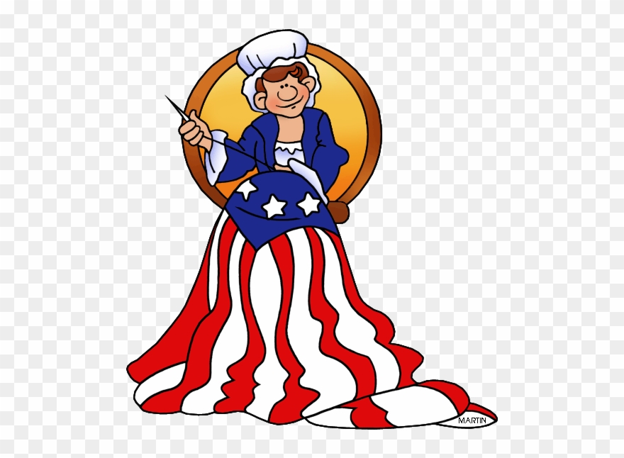 United States Clip Art By Phillip Martin, Famous People - Betsy Ross House Clipart - Png Download