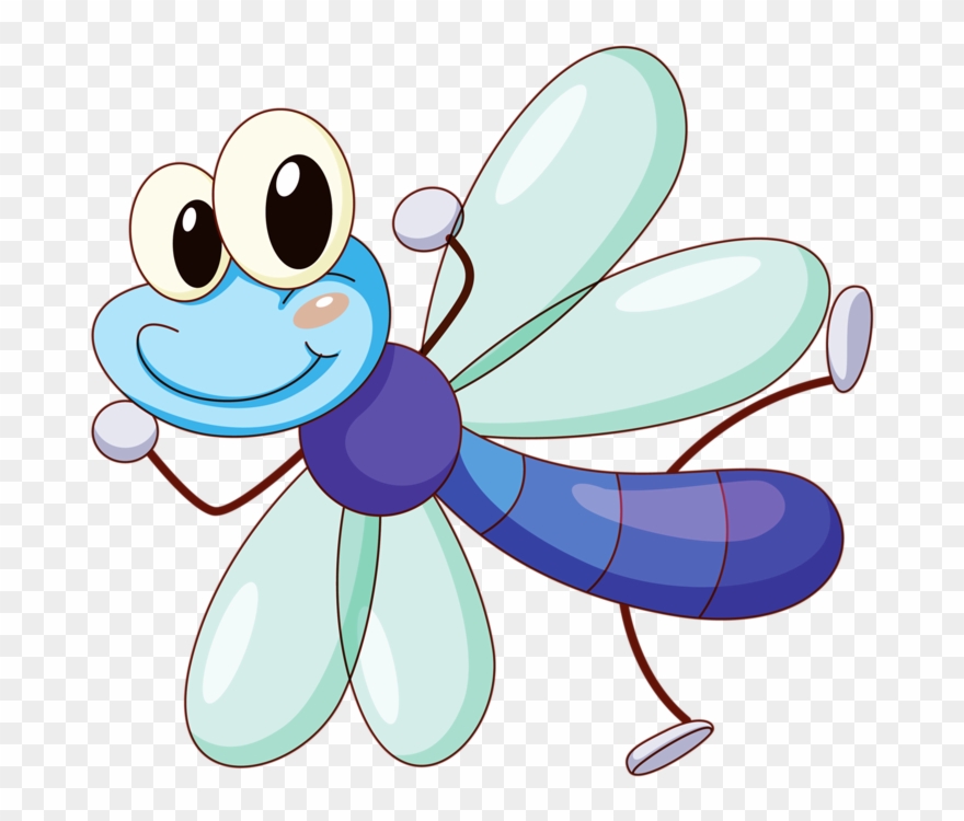 Ϧugs ‿✿⁀ - Dragonfly Cartoon Clip Art - Png Download