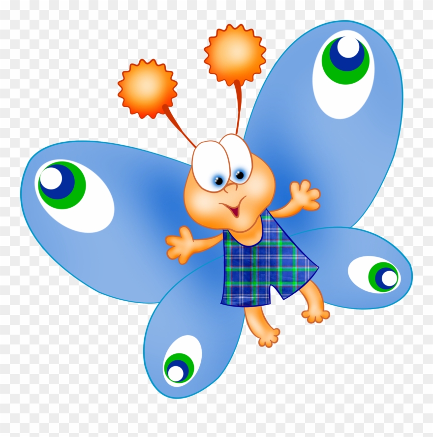 Butterfly Art, Butterfly Books, Butterfly Images, Dragonfly - Cute Blue Butterfly Clipart - Png Download