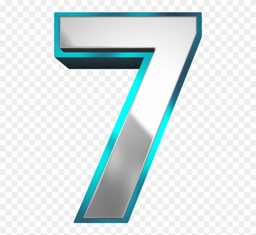 Numbers ‿✿⁀ - Blue Number Seven Clipart