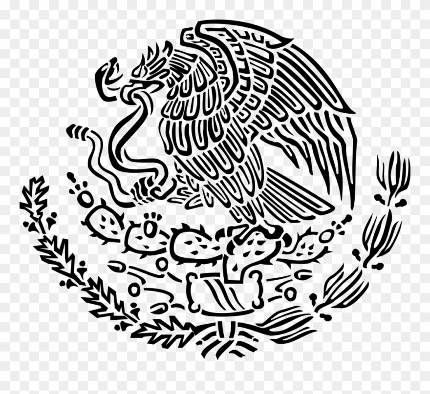 Clip Art Free Mexican Flag Deeptown Club - Mexican Coat Of Arms Svg - Png Download