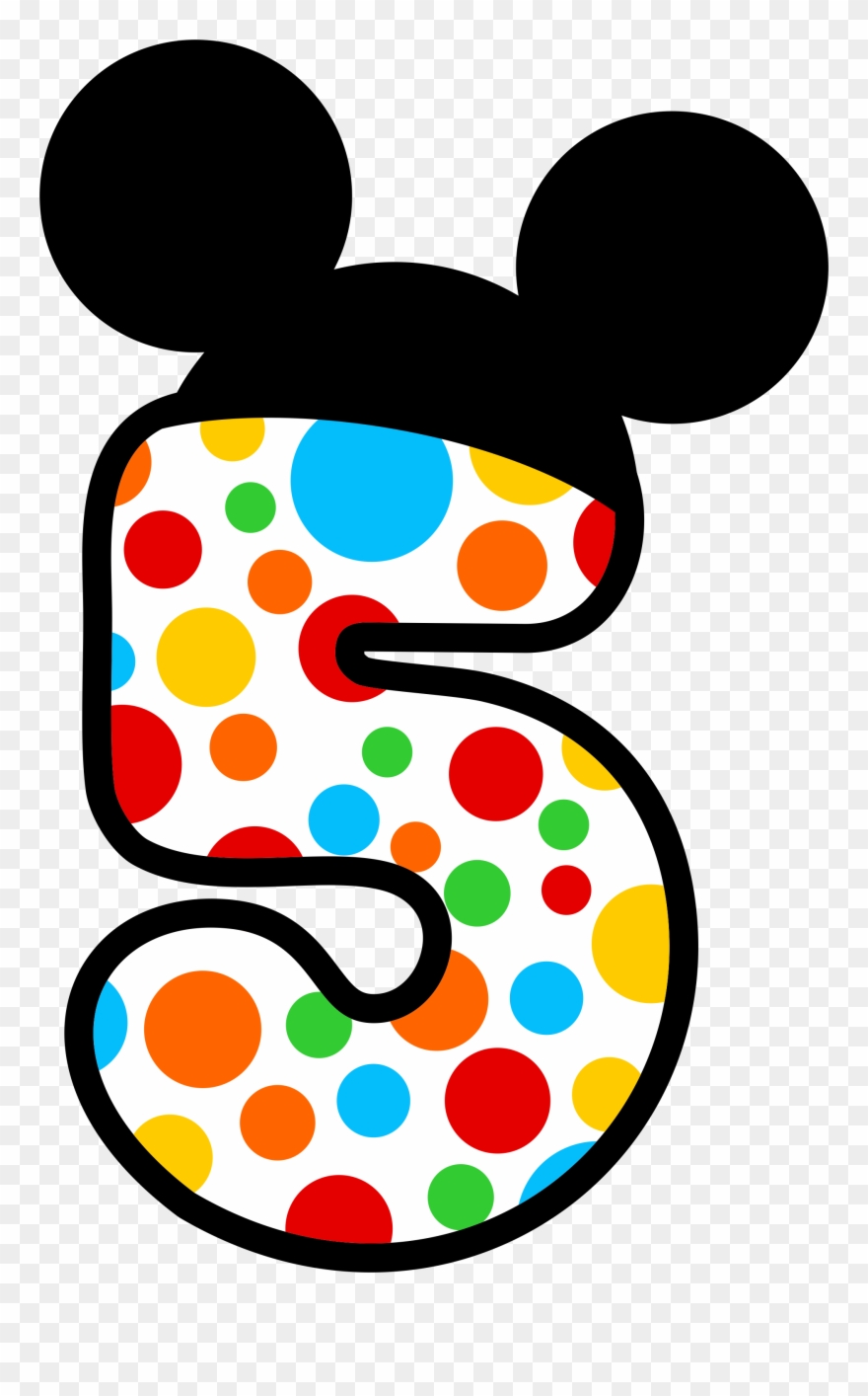 Jpg Transparent Clipart Letters And Numbers - Number Mickey Mouse Png