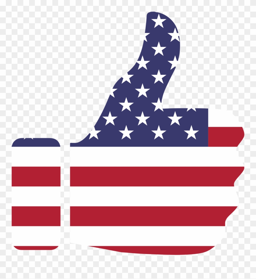 Clipart Library Thumb Up Png Stickpng - American Flag Thumbs Up Transparent Png