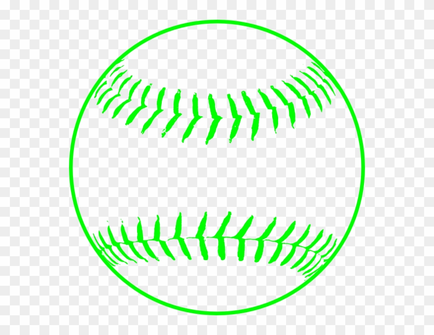 Silhouette Of A Softball Clipart