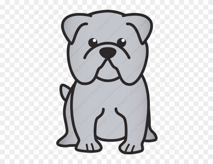 Bulldog Cartoon - Easy Drawing Of A Bulldog Clipart