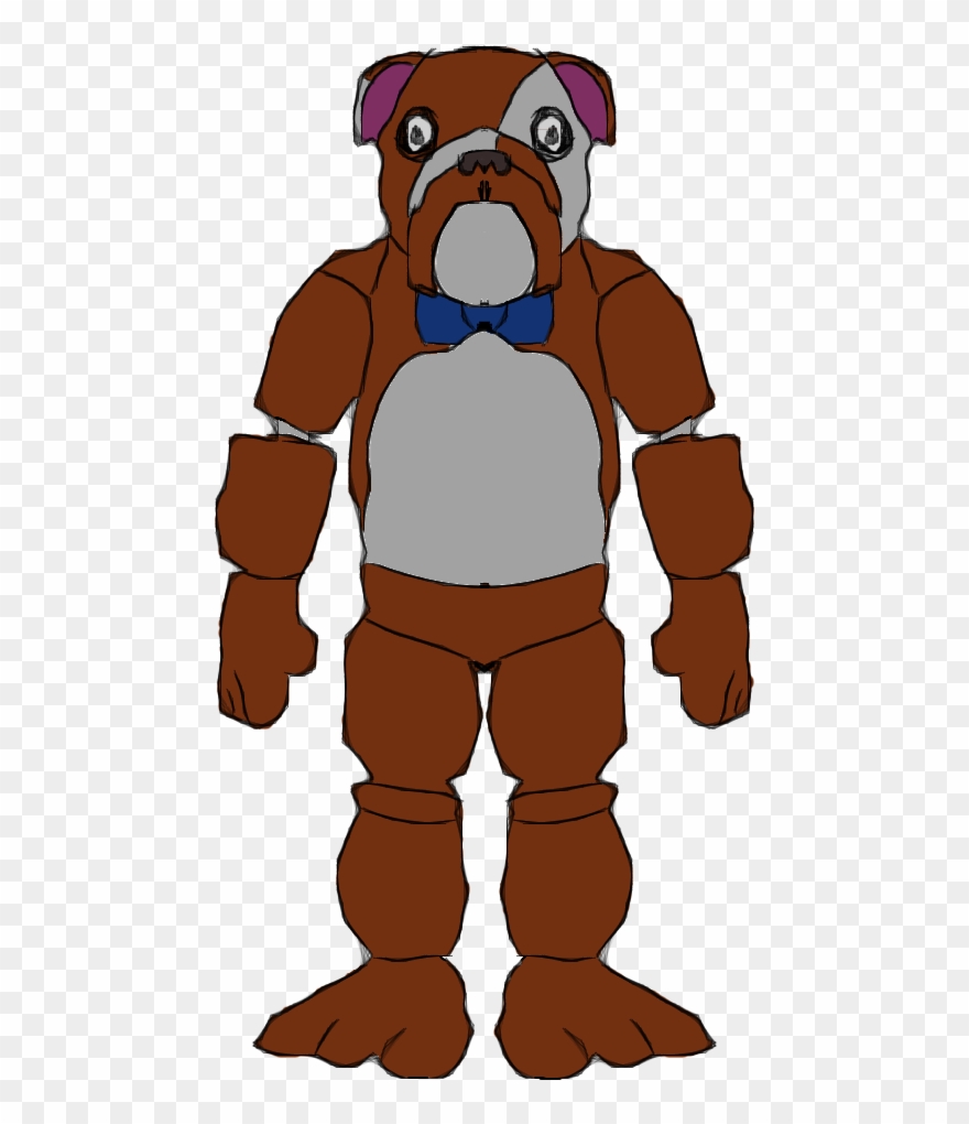 Bulldog Cartoon Muscle Png Graphic Library Library - Fnaf Bulldog Animatronic Clipart