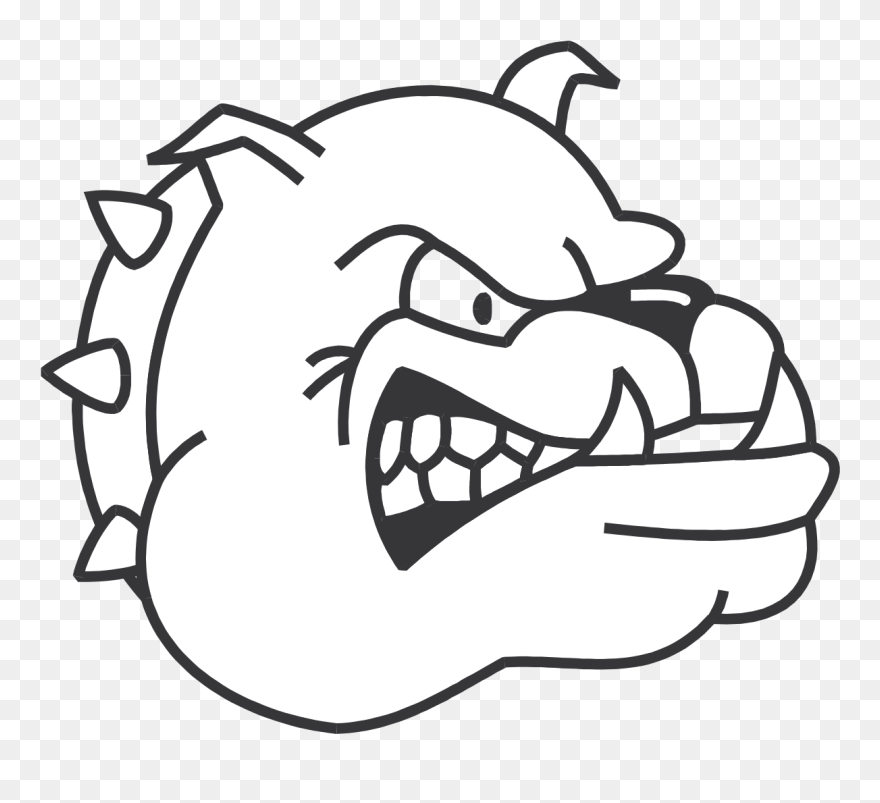 Dogs Clipart Bulldog - Draw A Mean Dog - Png Download