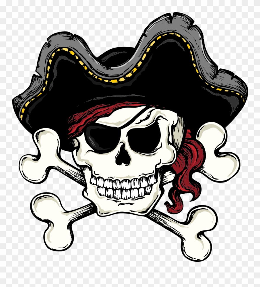 Vector Black And White Library Clipart Bones - Clip Art Pirates - Png Download