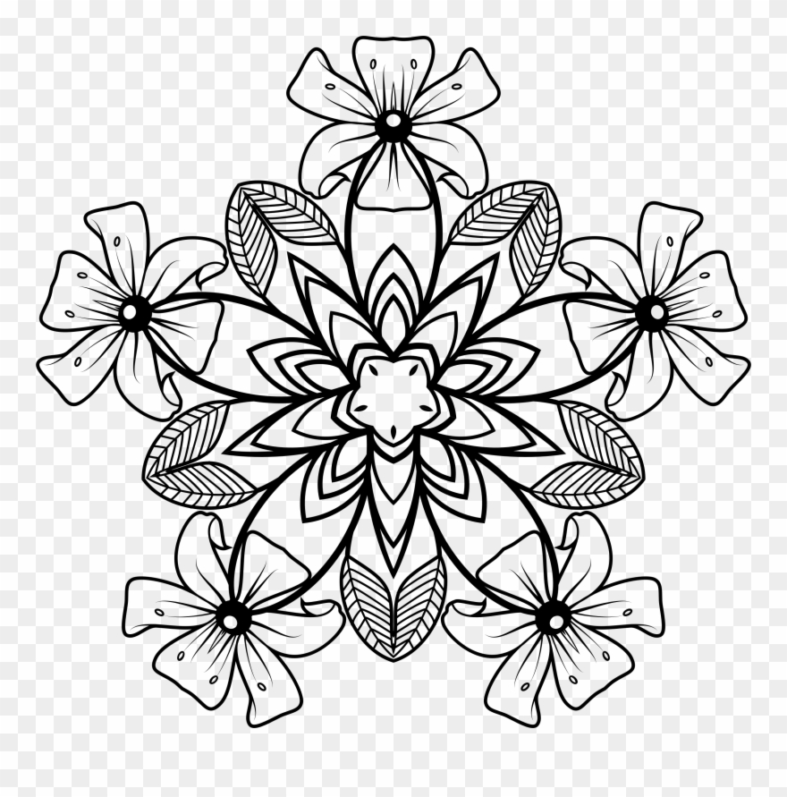 Big Image - Black And White Drawings Design Clipart - Png Download