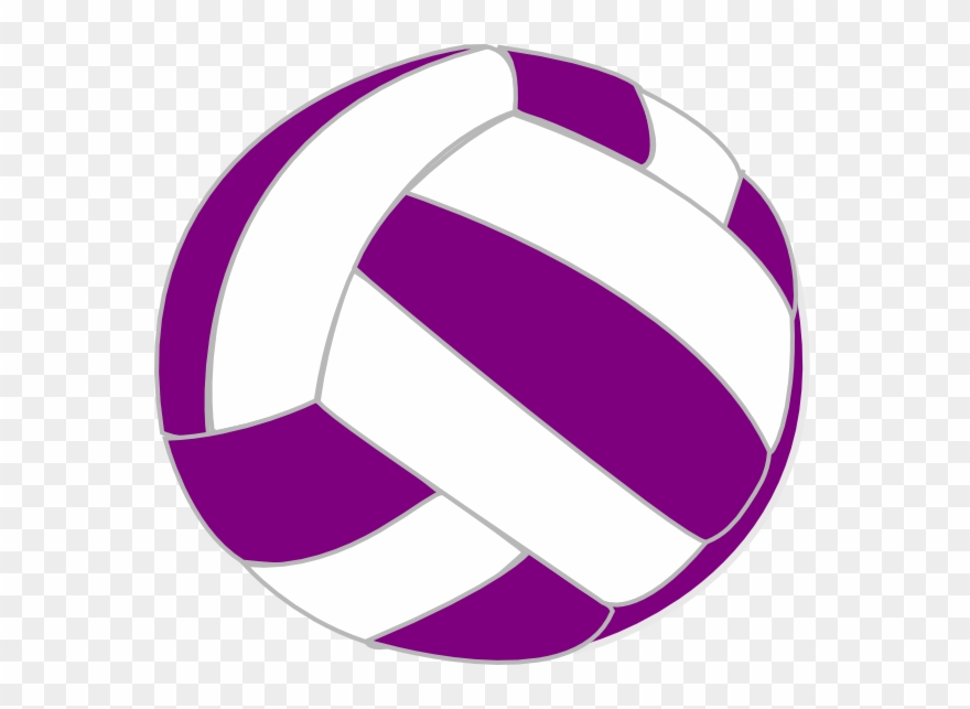 Cartoon Volleyball Net - Purple Volleyball Png Clipart