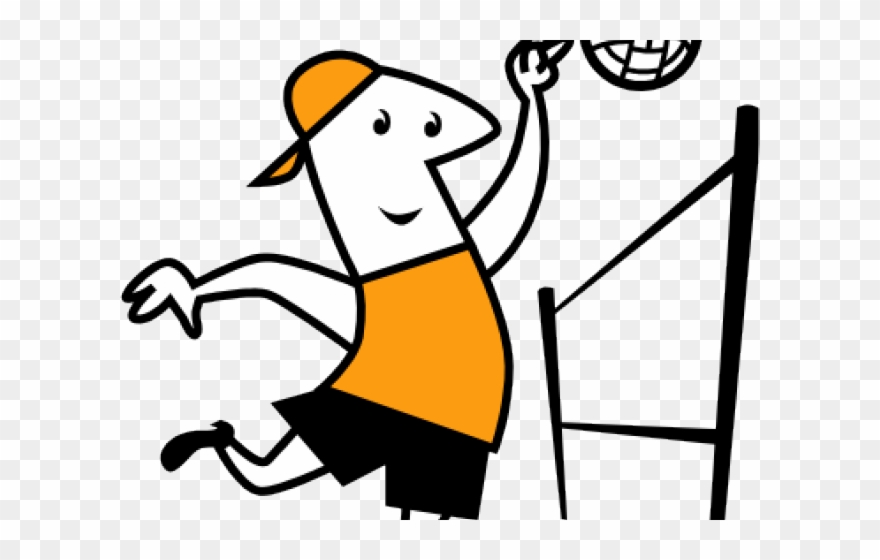 Volleyball Clipart Sun - Volleyball Spike - Png Download