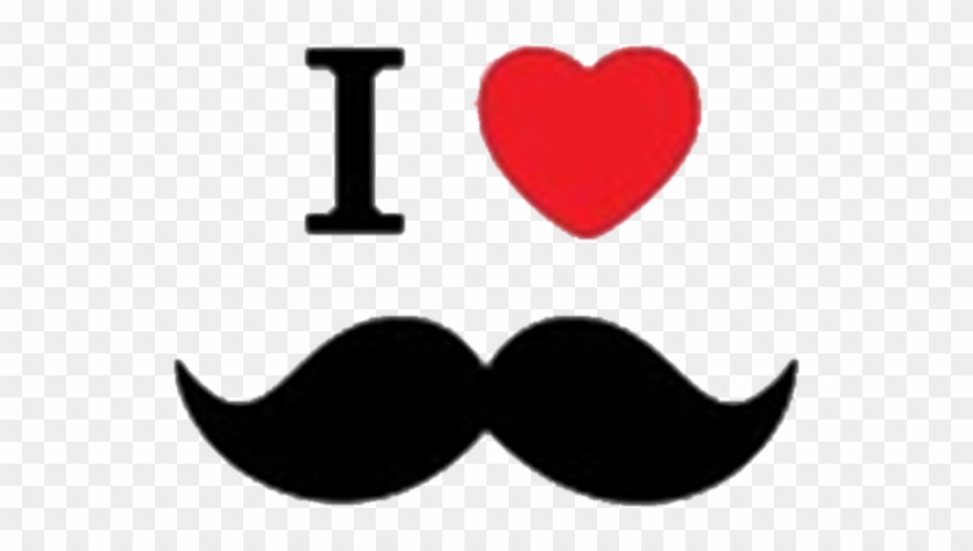 I Love Mustache Png - Easy Drawings Of Mustache Clipart