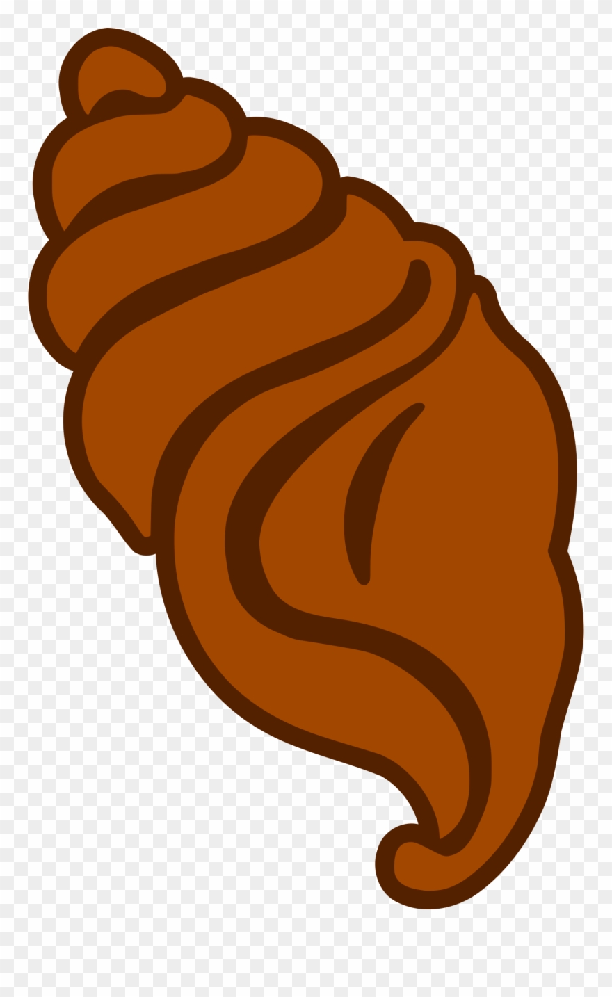 Big Image Png - Seashell Clipart Brown Transparent Png