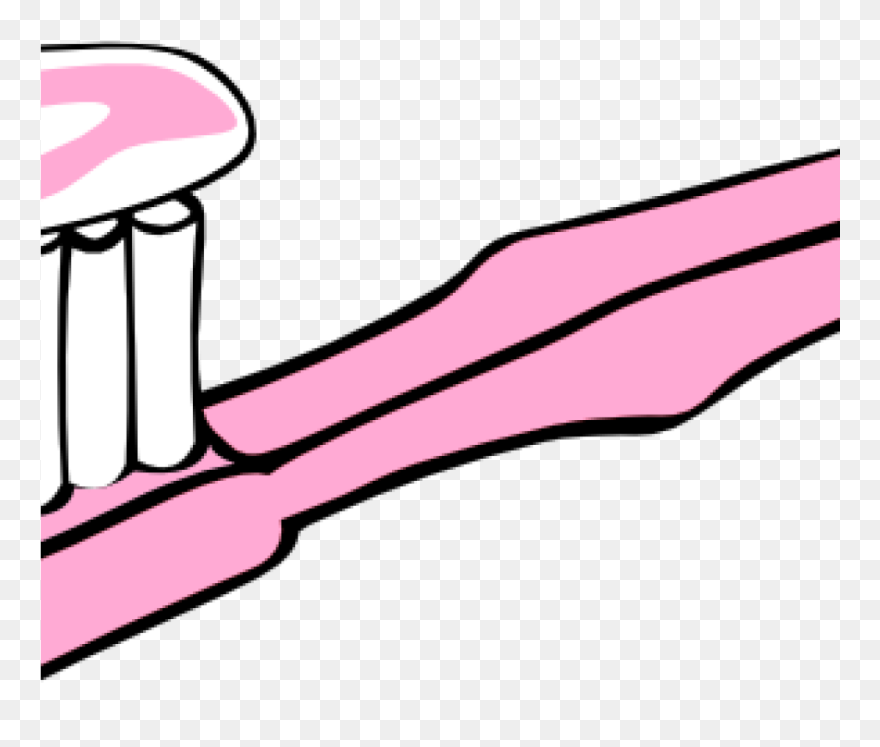 Toothbrush Clipart Pink Toothbrush Clip Art At Clker - Toothbrush Cartoon - Png Download