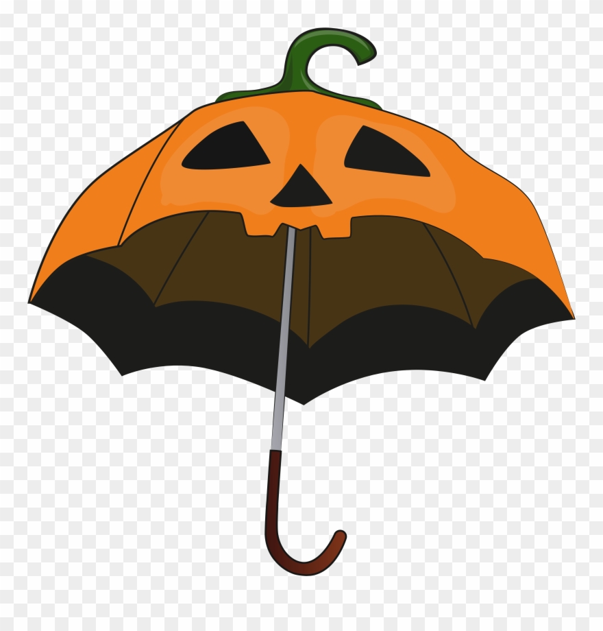 Umbrella Clip Hands Free Image Freeuse Download - Rain Halloween Clip Art - Png Download