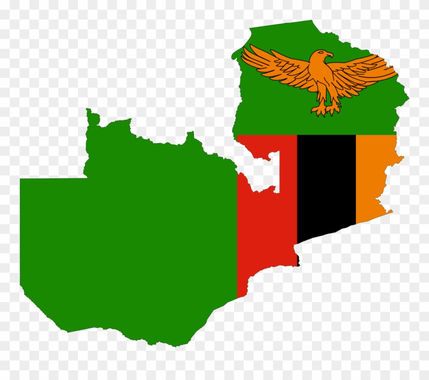 Clipart Map Scout Map - Zambia Flag In Country - Png Download