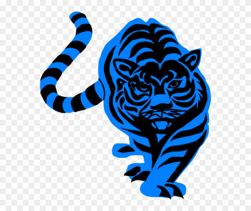 Tiiger Clipart Blue - Polo Shirt Striped Tiger - Png Download