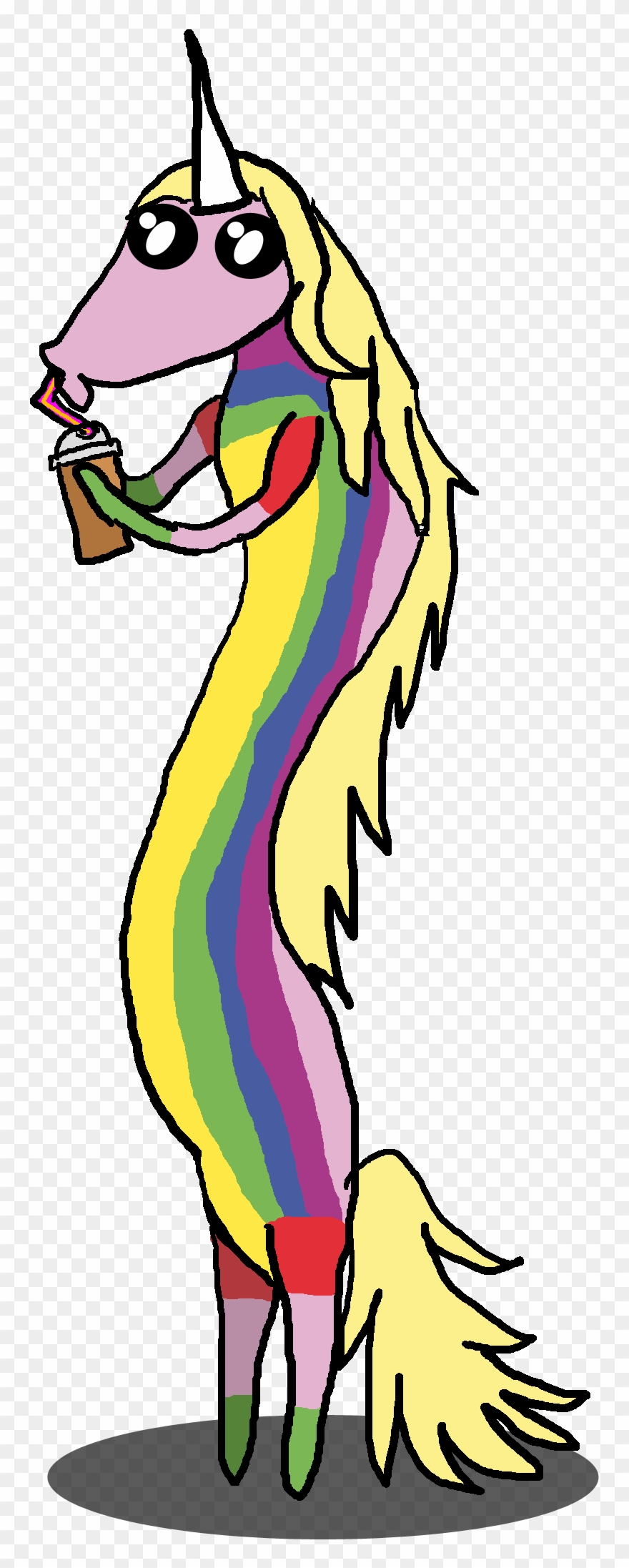 Clipart Info - Unicorn Getting High - Png Download