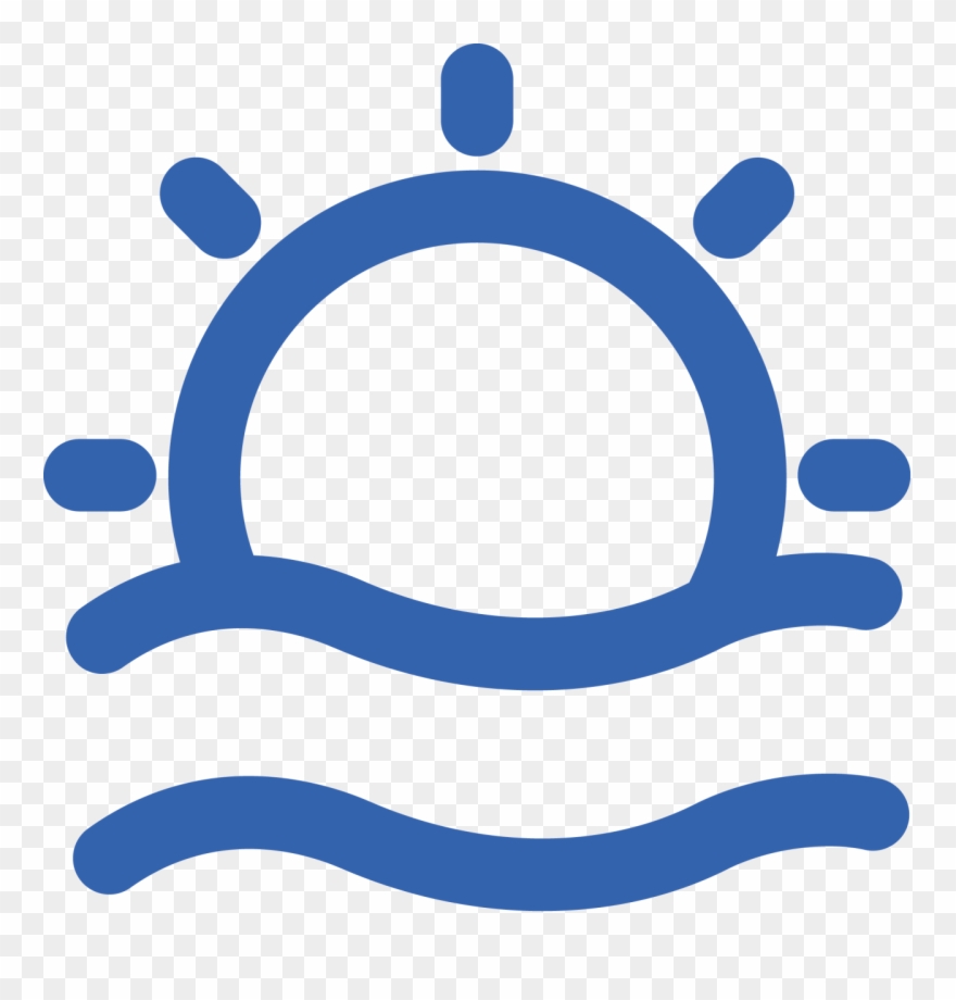 Sun Over Ocean Clipart Image 573424 Pertaining To Ocean - Icon - Png Download