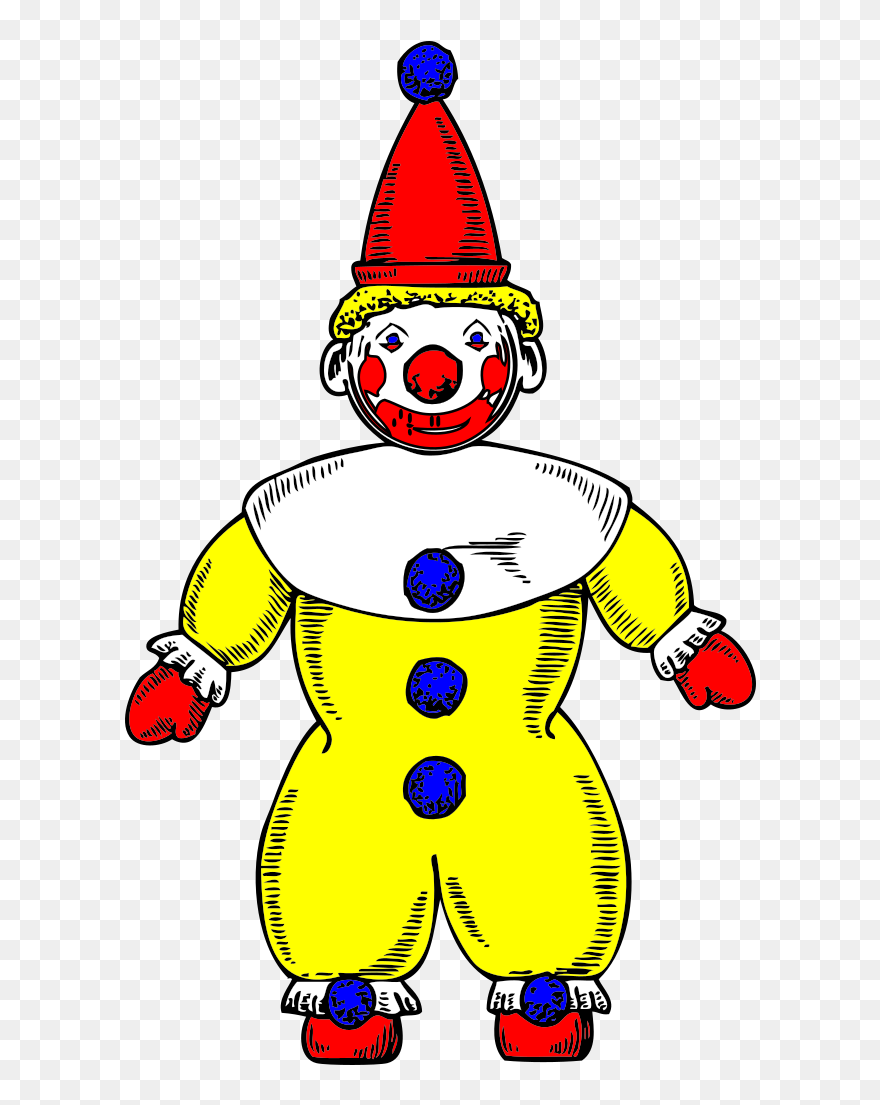 Clown Yellow With Cap - Clown Clipart - Png Download