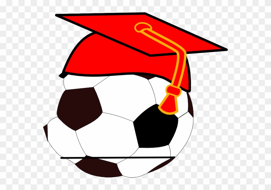Clipart Skull Soccer - Soccer Ball With Graduation Hat - Png Download