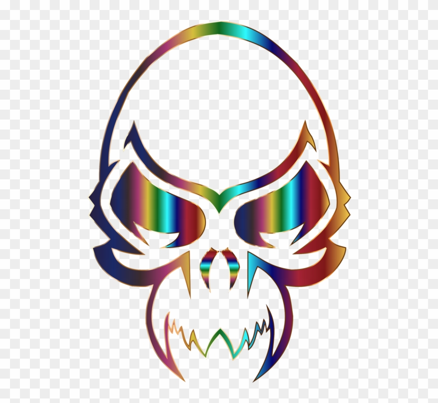 Tattoo Flash Drawing Skull - Simple Tribal Skull Tattoo Designs Clipart