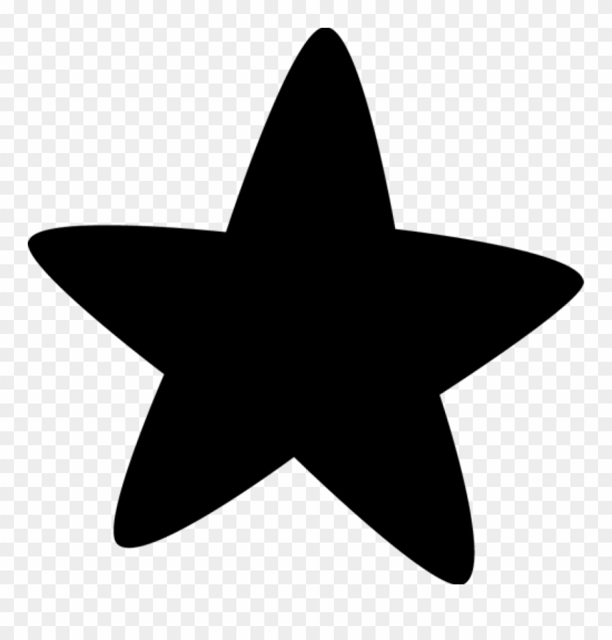 Black Star Clip Art Black Star Clipart Clipart Panda - Black Rounded Star - Png Download