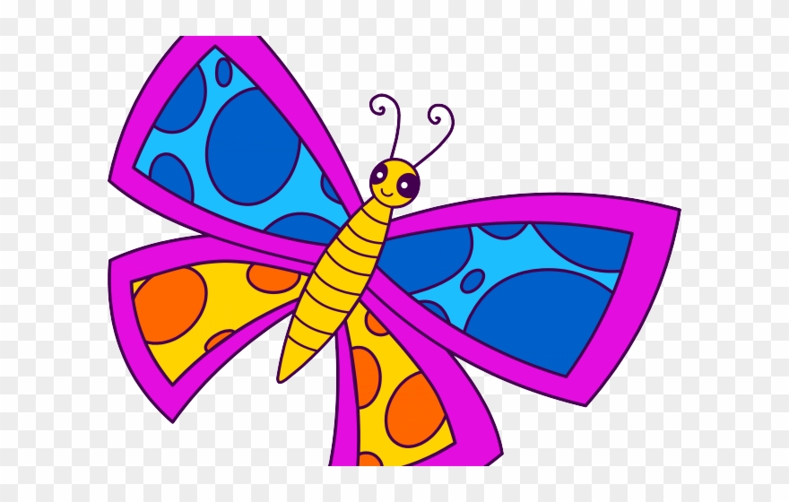 Rainbow Butterfly Clipart Clip Art - Butterfly Clipart - Png Download
