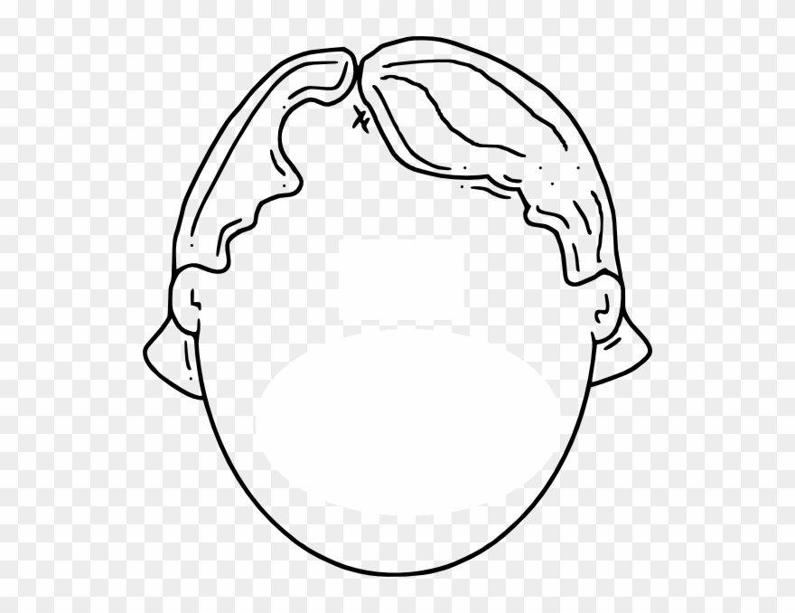 Face Cartoon Black And White Clipart