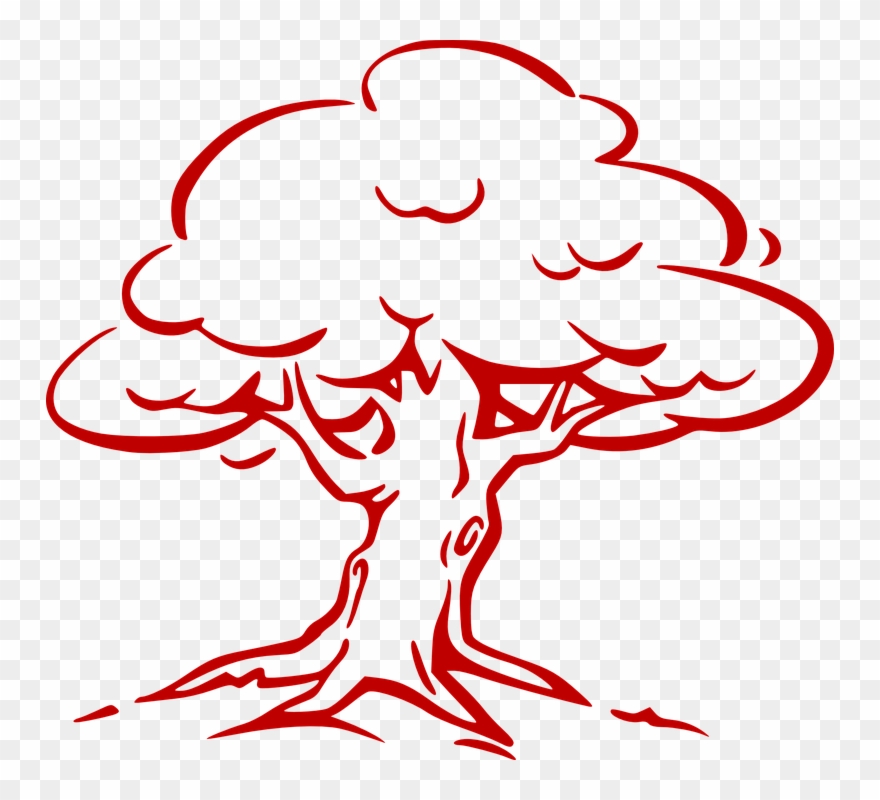 Wind Clipart Leave - Jungle Tree Clipart Black And White - Png Download