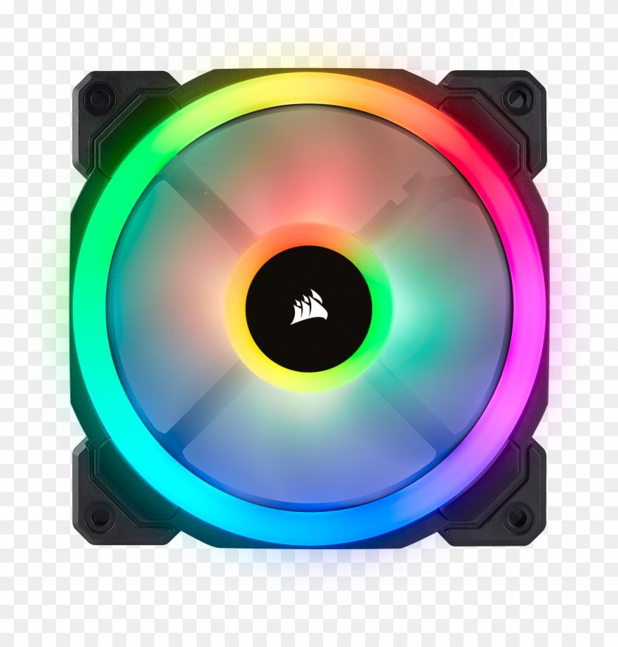 Clip Art Library Library Boombox Clipart Portable Radio - Corsair Ll120 Rgb 120mm Independent Rgb Pwm Fan - Png Download