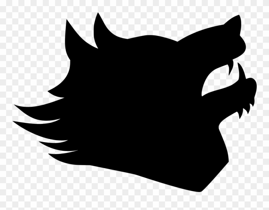 Onlinelabels Clip Art - Silhouette Of A Wolf Head - Png Download