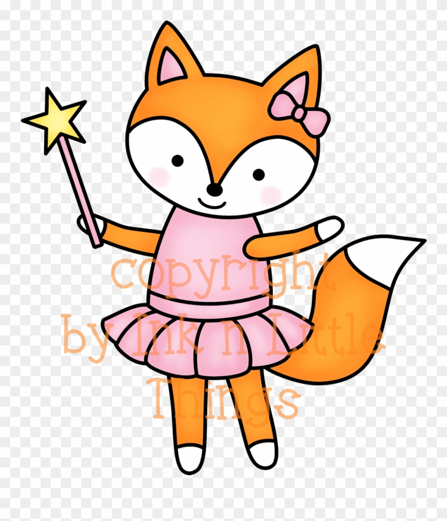 Ink N Little Things - Girl Fox Clipart - Png Download