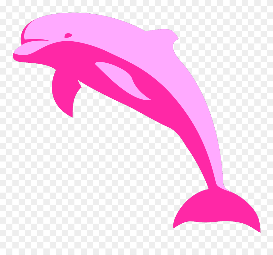 Amazon River Dolphin Porpoise Tucuxi - Cartoon Pink Dolphin Clipart