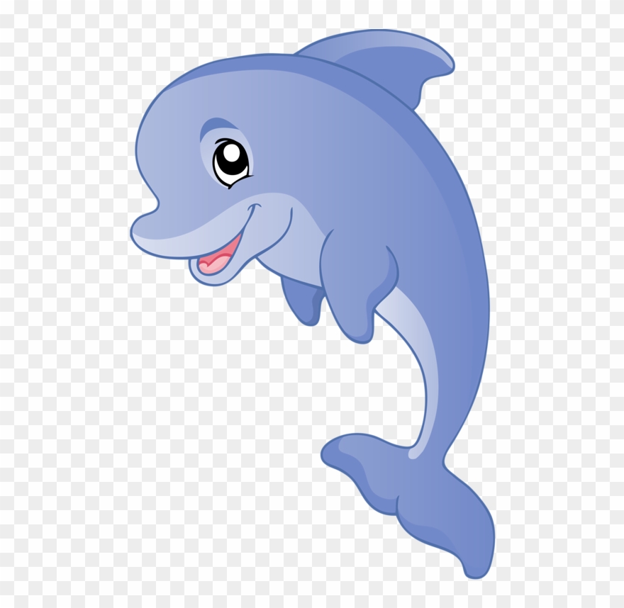 Dolphin Clipart Kid - Cartoon Dolphin Clipart Png Transparent Png