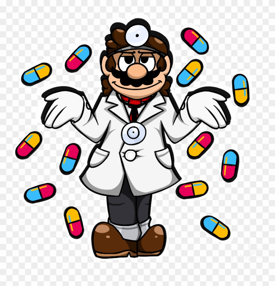 Svg Black And White Download Dr Mario S Got A Pill - Brentalfloss Dr Mario Clipart