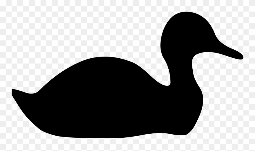 Duck Silhouette Cliparts - Duck Silhouette - Png Download