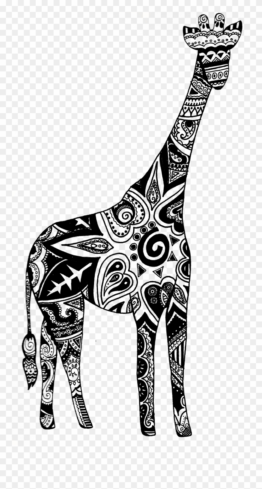Giraffe - Tribal Giraffe Clipart